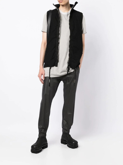 Boris Bidjan Saberi high-neck zip-up cotton vest outlook