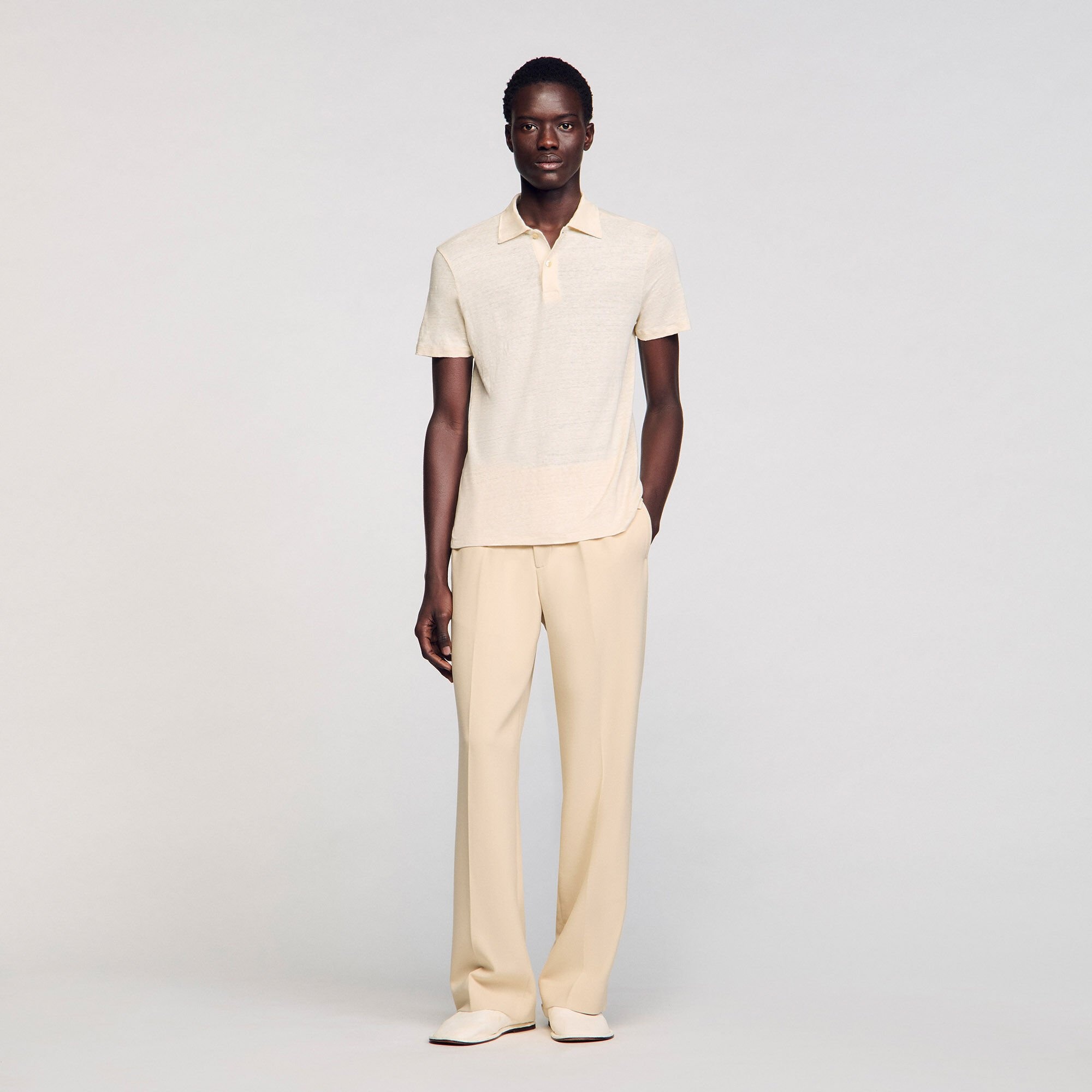 LINEN POLO SHIRT - 1