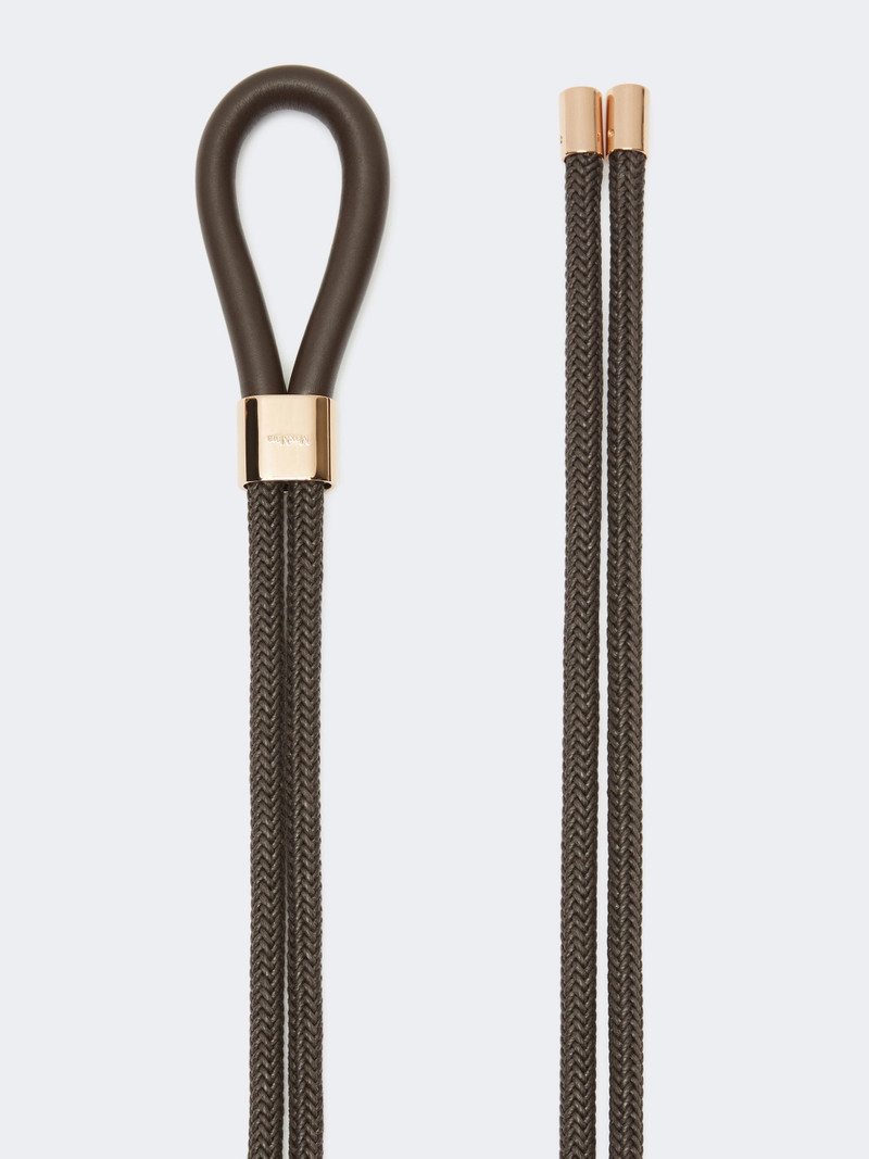 Max Mara TARGA Waxed cotton belt - DARK GREY outlook