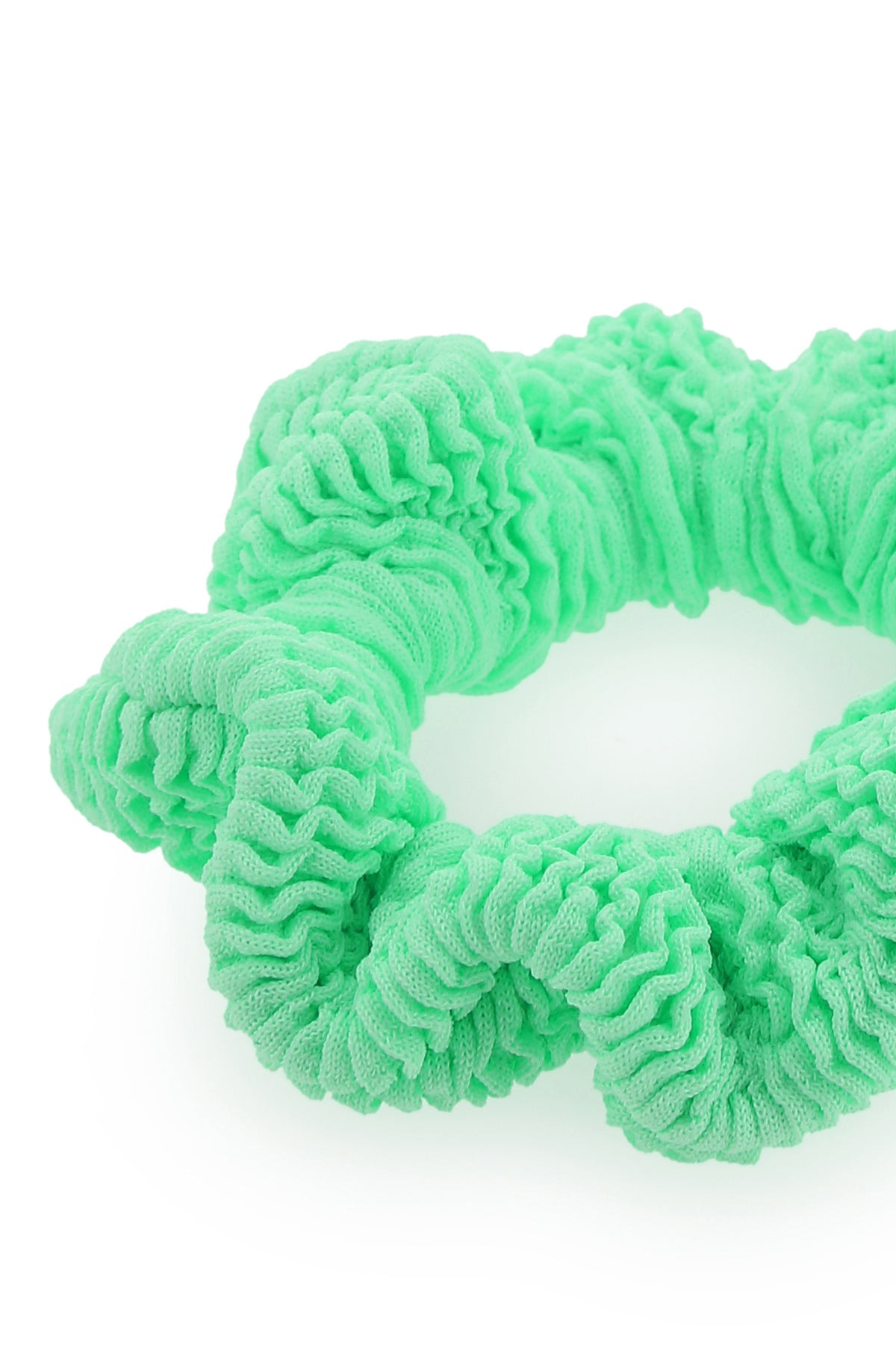 Green fabric scrunchie - 2