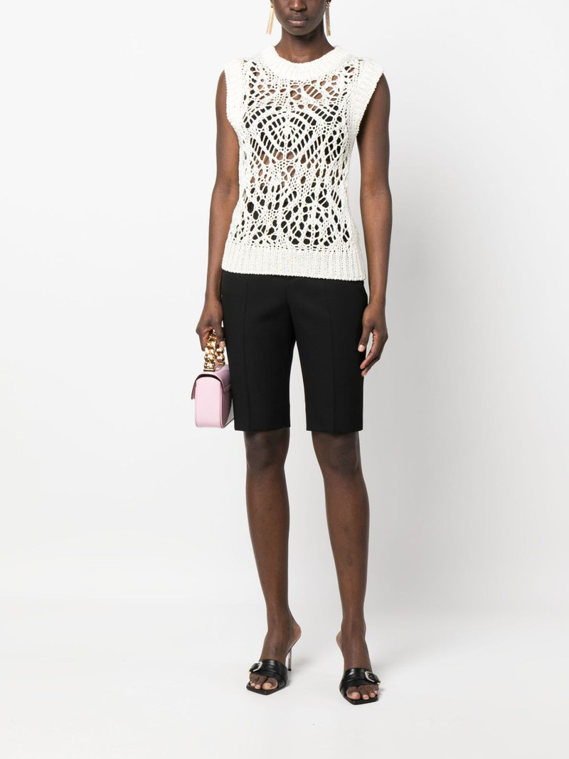 TOM FORD open-knit sleeveless silk top outlook