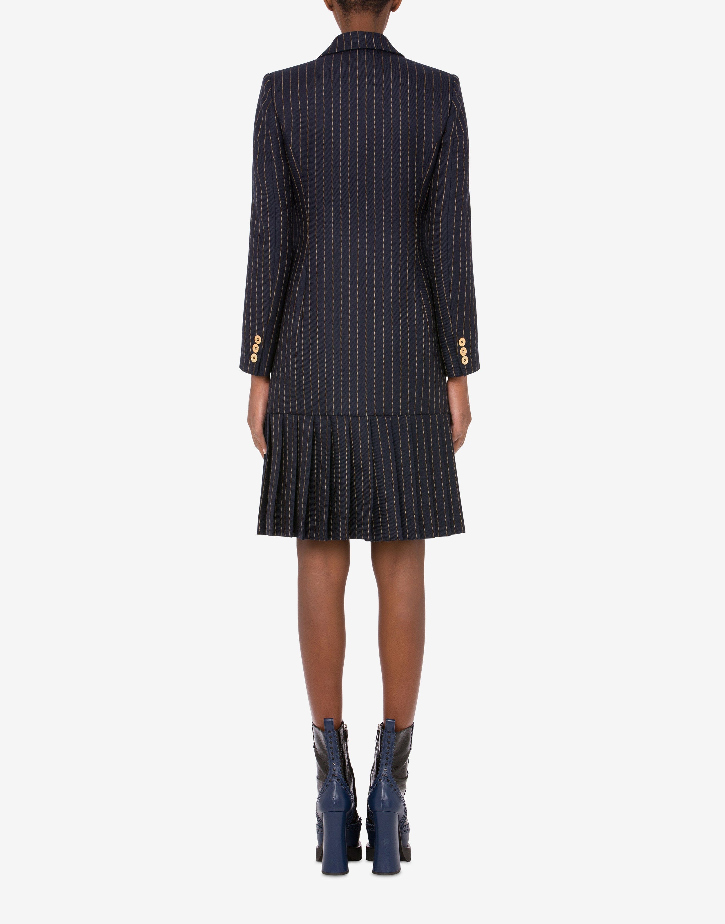 PINSTRIPE ROBE MANTEAU DRESS - 3