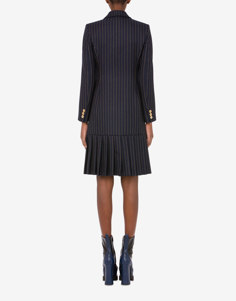 PINSTRIPE ROBE MANTEAU DRESS 3
