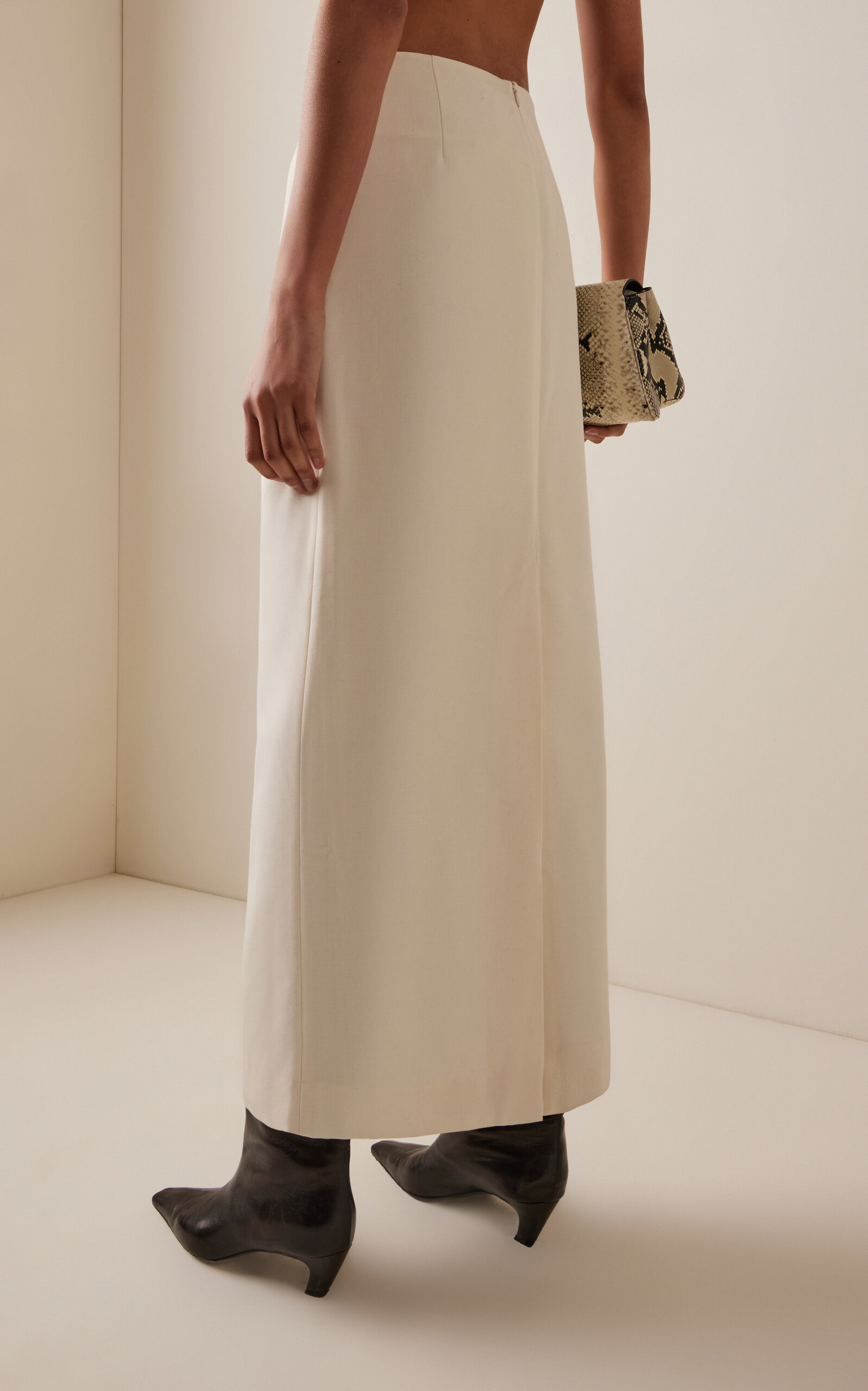 Wool Maxi Skirt ivory - 4