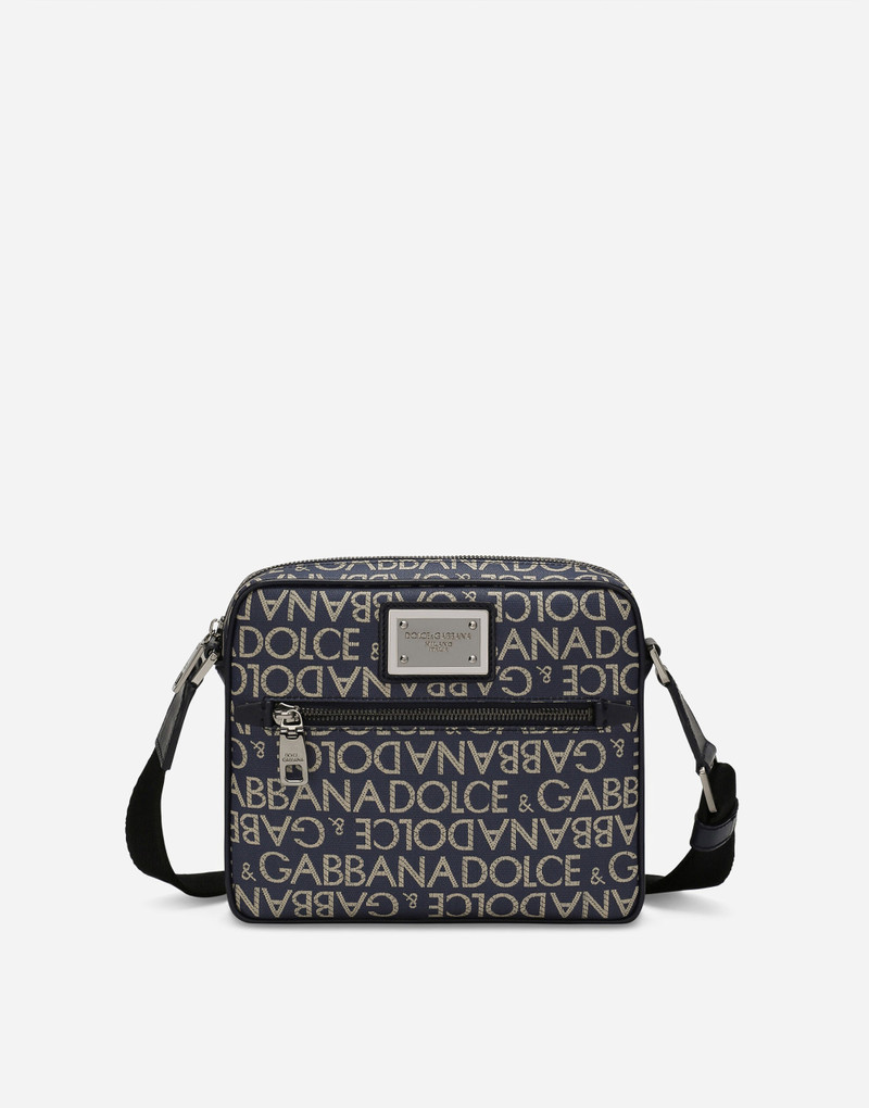 Coated jacquard crossbody bag 1