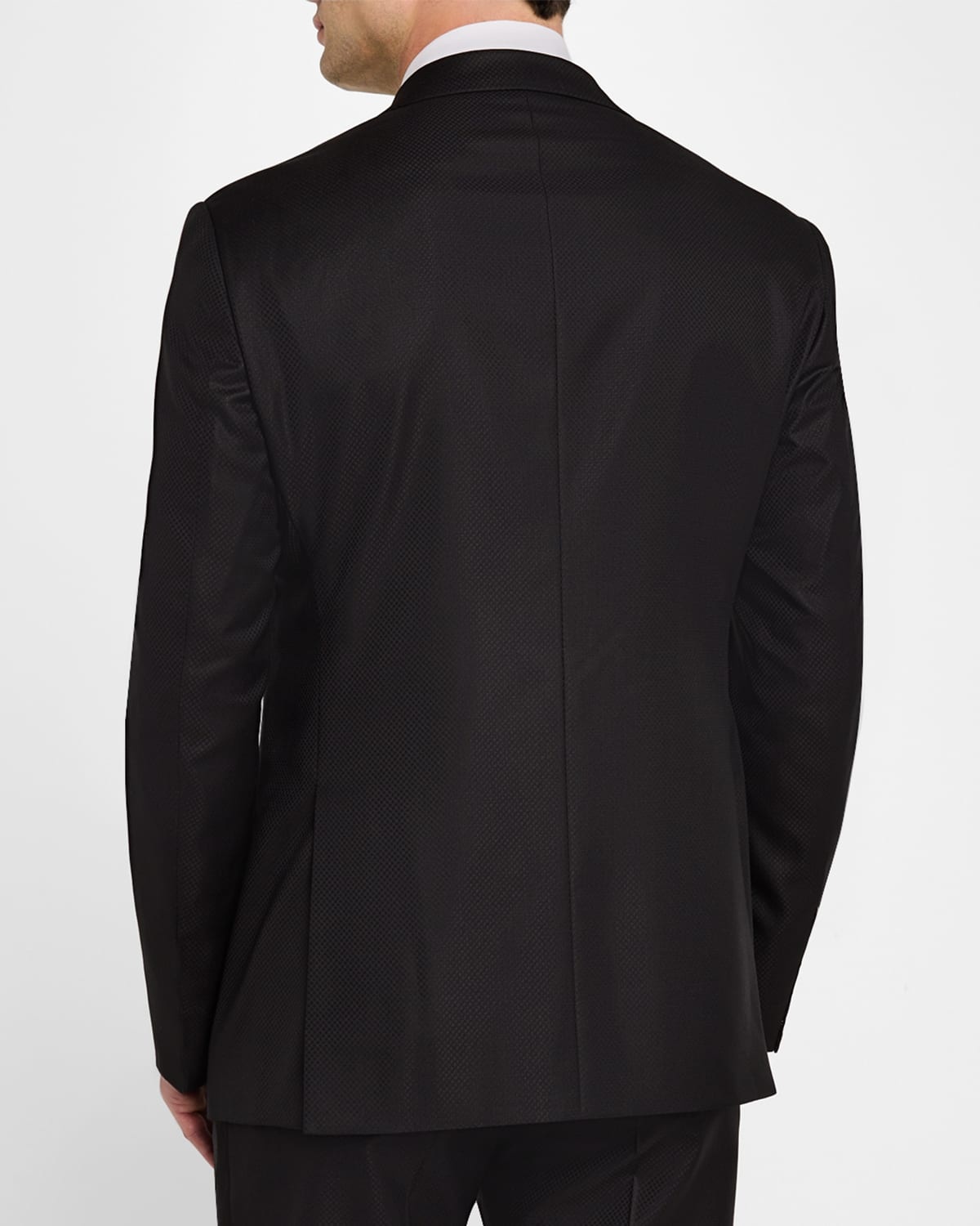 Men's Wool and Silk Micro-Textured Two-Piece Tuxedo - 9