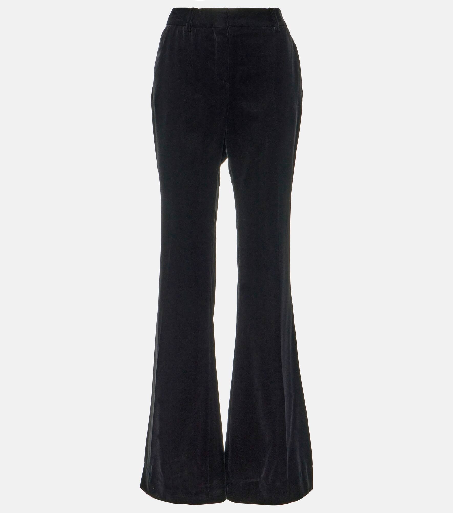 Velvet bootcut pants - 1