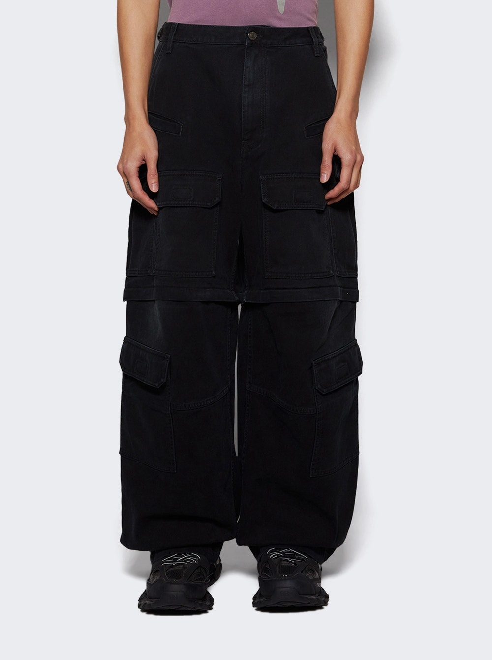 Cargo Pants Sunbleached Black - 2