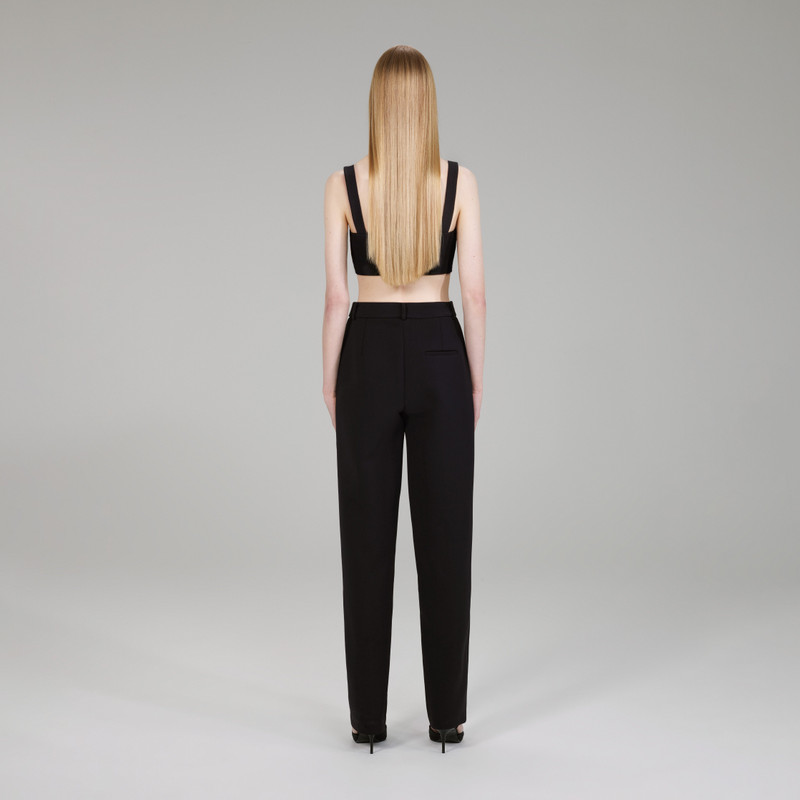 self-portrait Black Crepe Trousers outlook