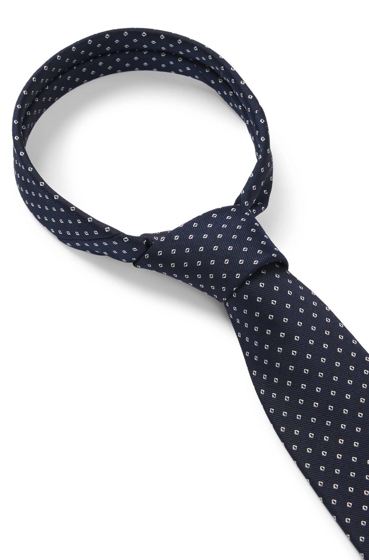 SILK-BLEND TIE WITH JACQUARD-WOVEN PATTERN - 6