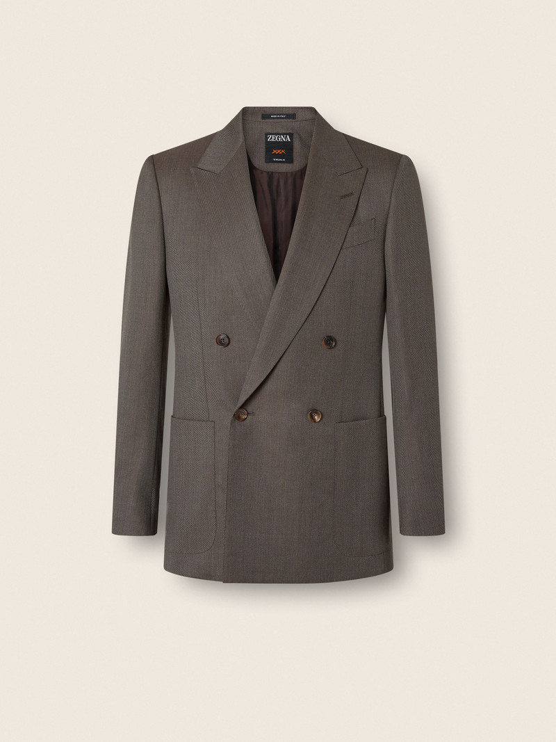 DARK TAUPE 15MILMIL15 WOOL AND SILK JACKET 1