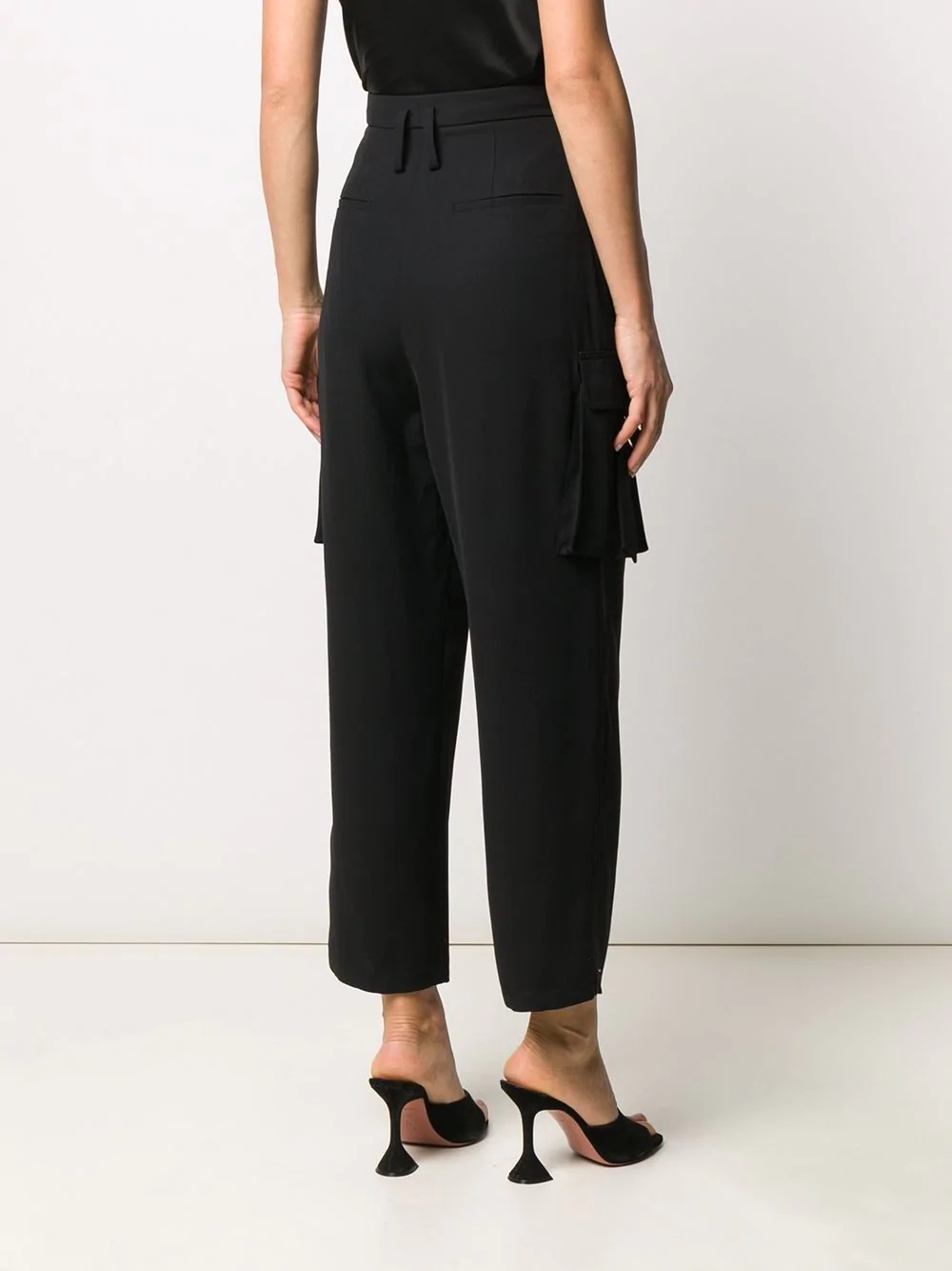 utility pockets high-waisted trousers - 4