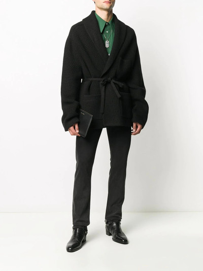 Haider Ackermann ribbed wrap cardigan outlook