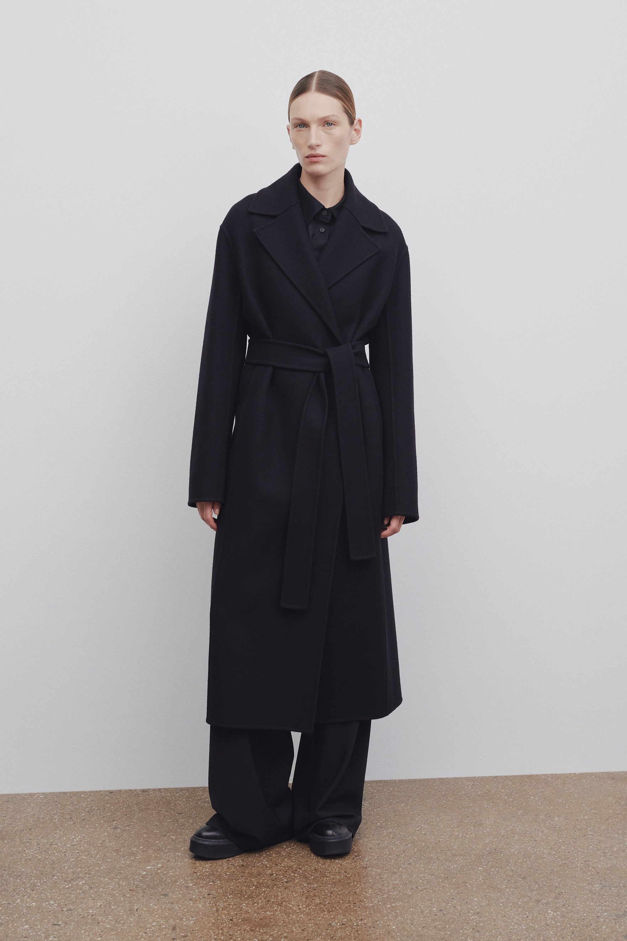 The Row Malika Coat in Wool and Cashmere | REVERSIBLE