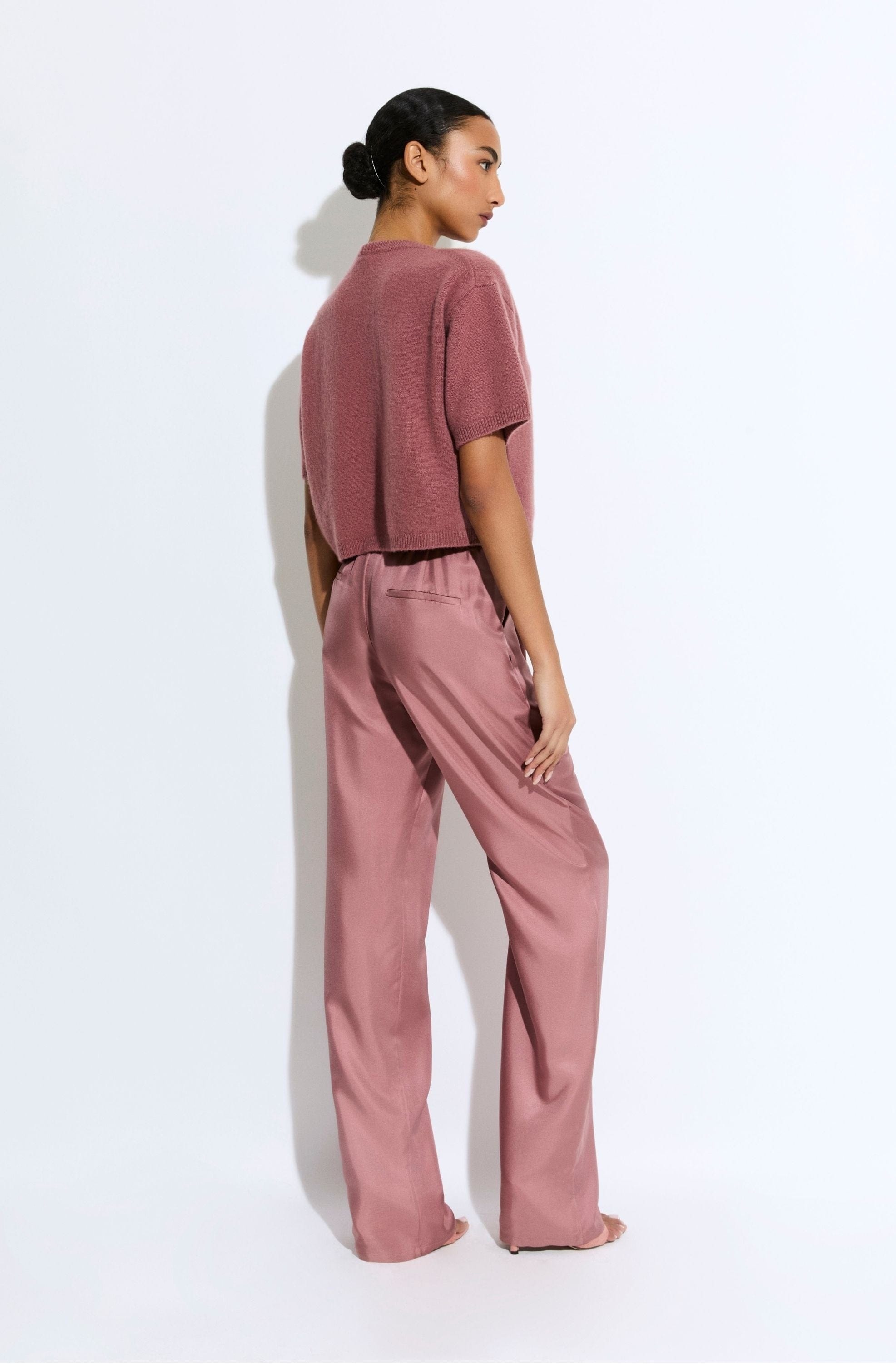 Silky Twill Elastic Waist Pant - 3