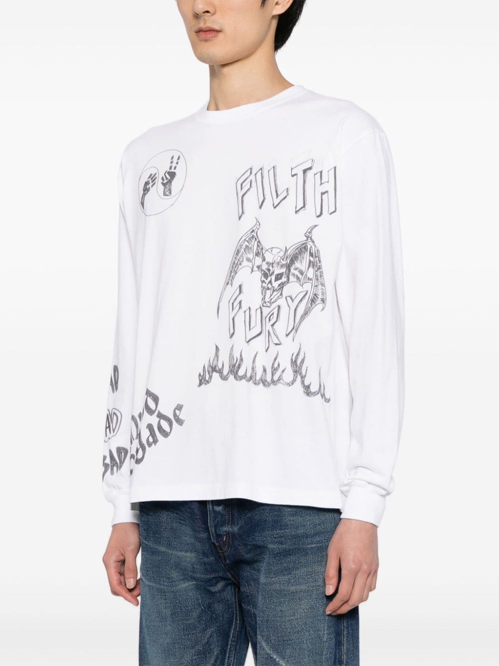 graphic-print long-sleeve T-shirt - 4