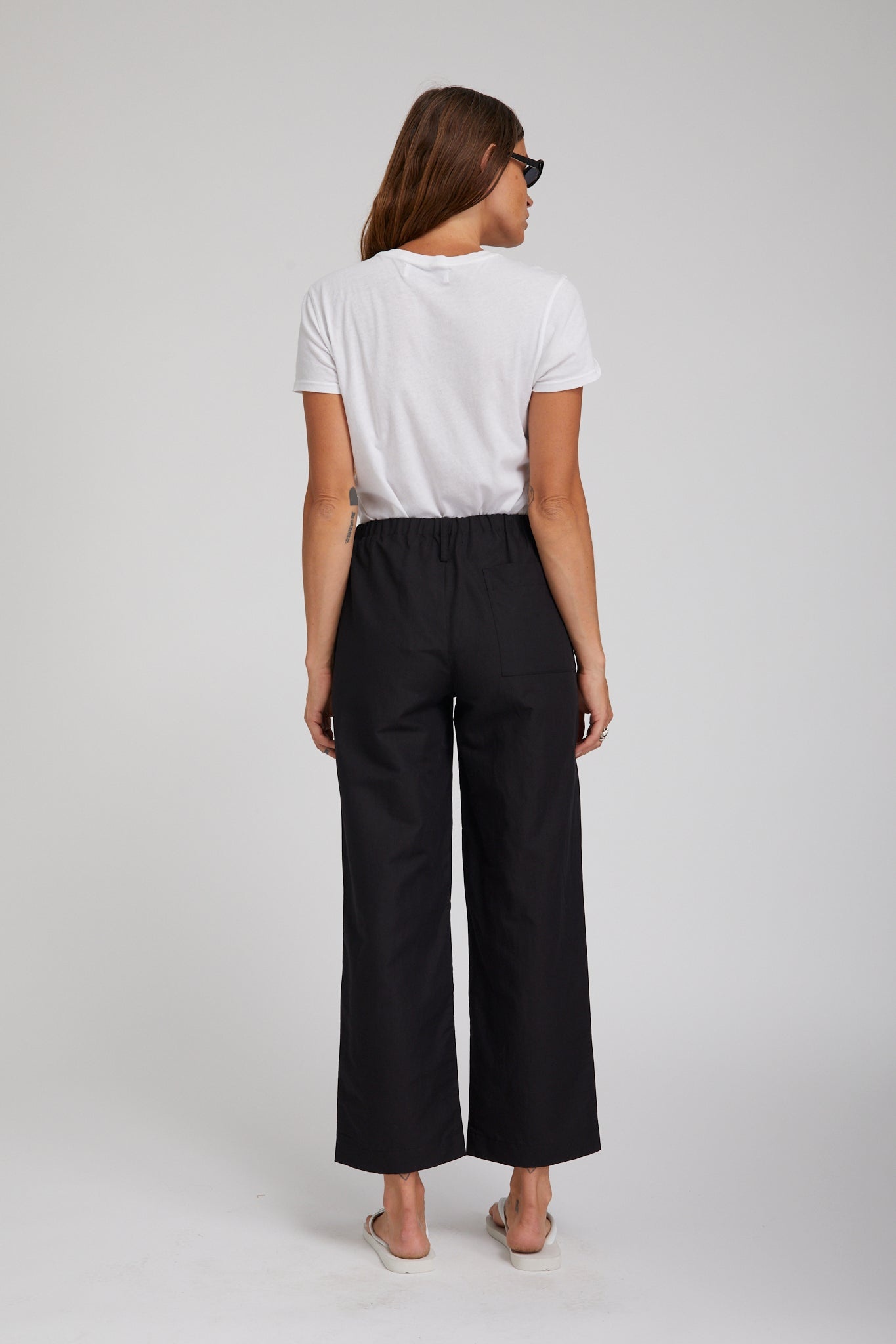 BLACK LINEN AMALFI PANTS - 4
