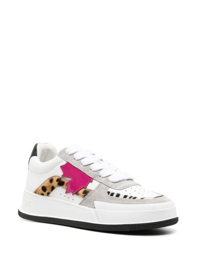 DSQUARED2 patch-detail lace-up sneakers outlook