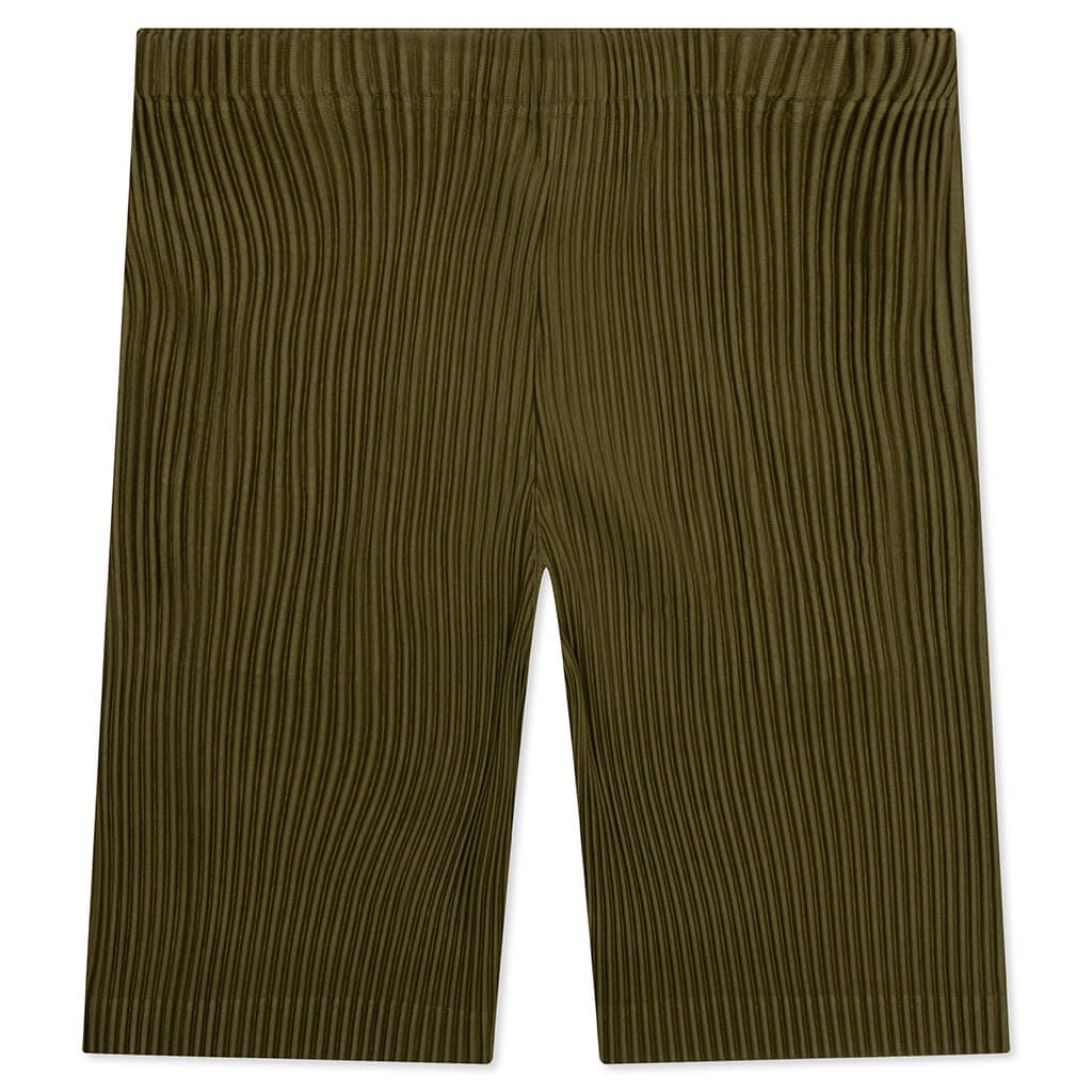 COLOR PLEATS SHORTS - OLIVE KHAKI - 2