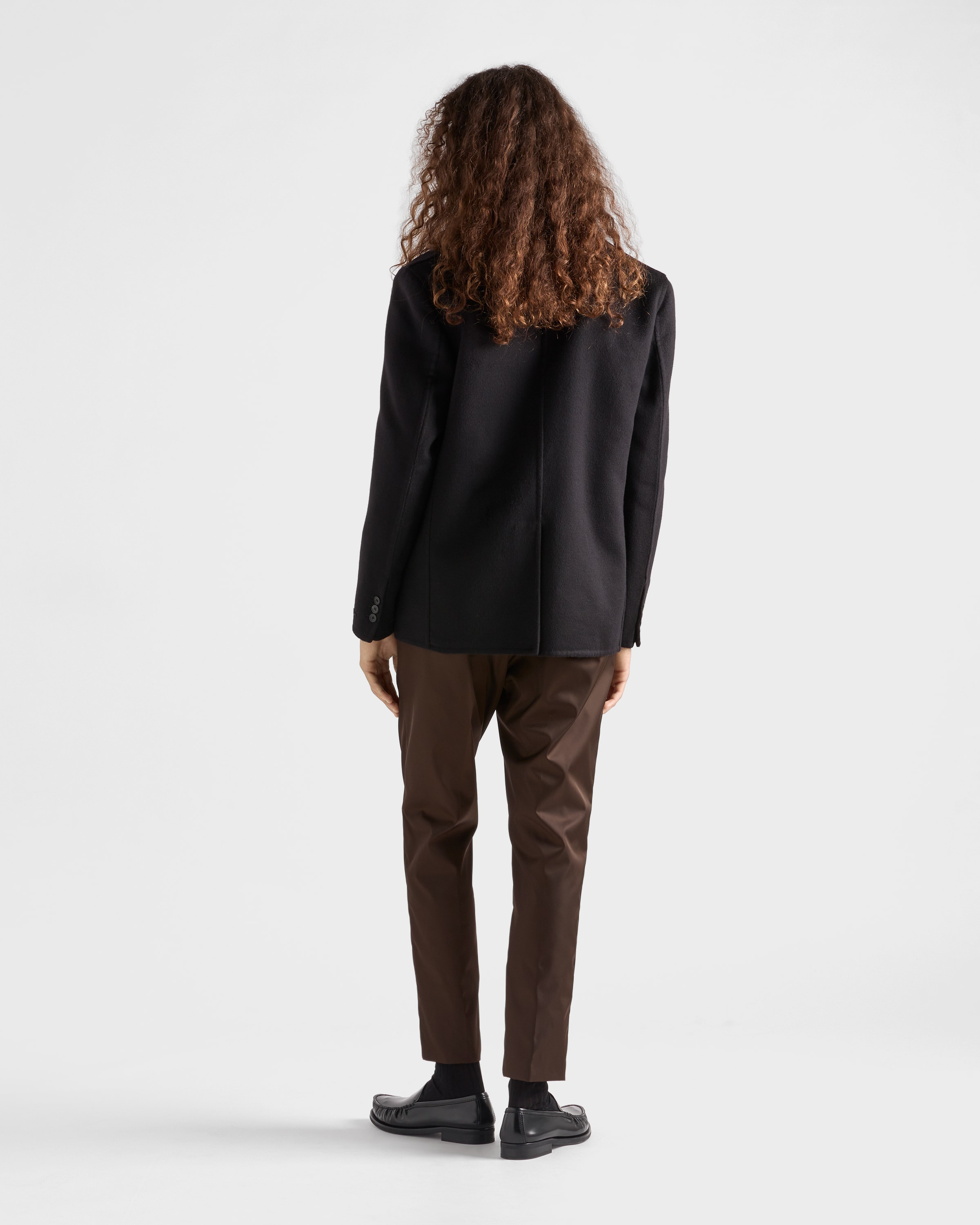 Single-breasted cashmere jacket - 5