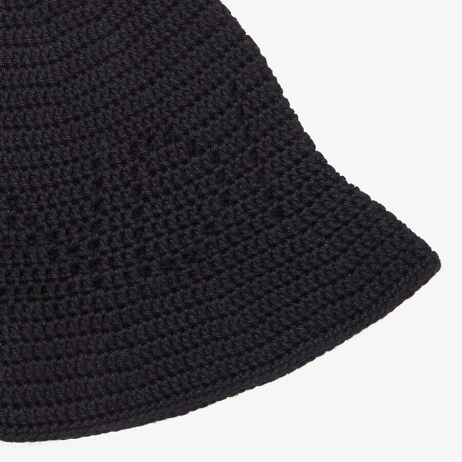 Black cotton bucket hat - 2