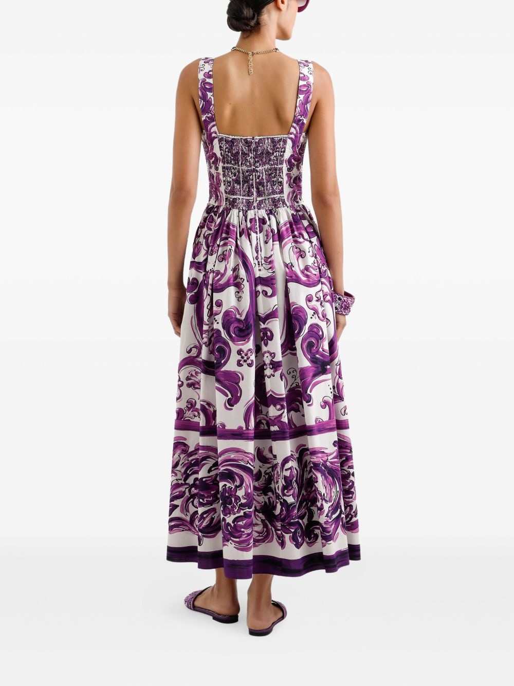 graphic-print midi dress - 3