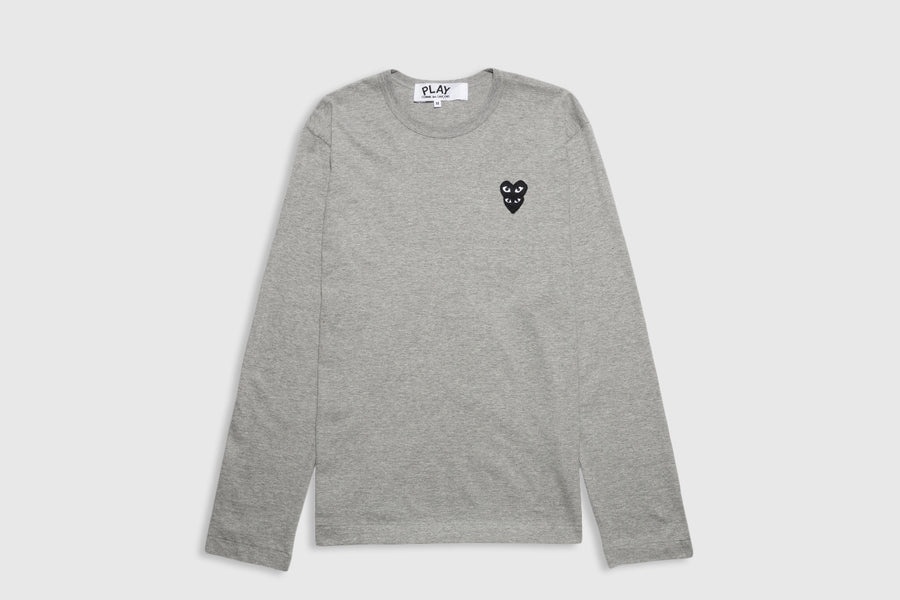 DOUBLE BLACK HEART L/S T-SHIRT - 1