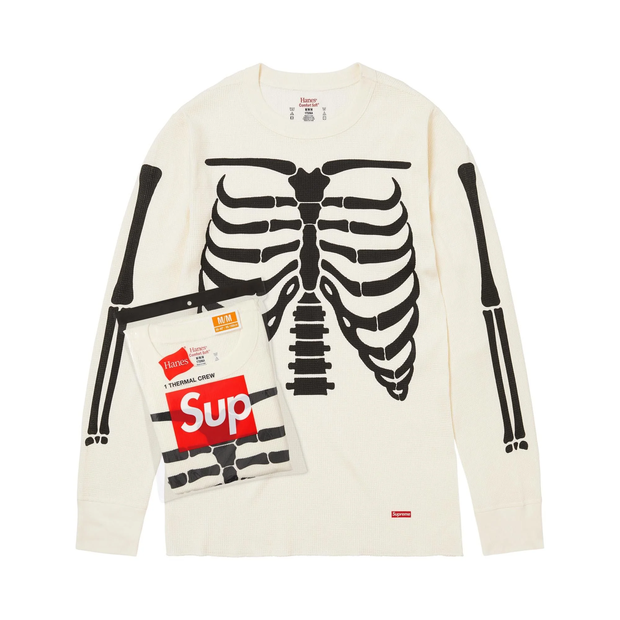Supreme x Hanes Bones Thermal Crew (1 Pack) 'Natural' - 1