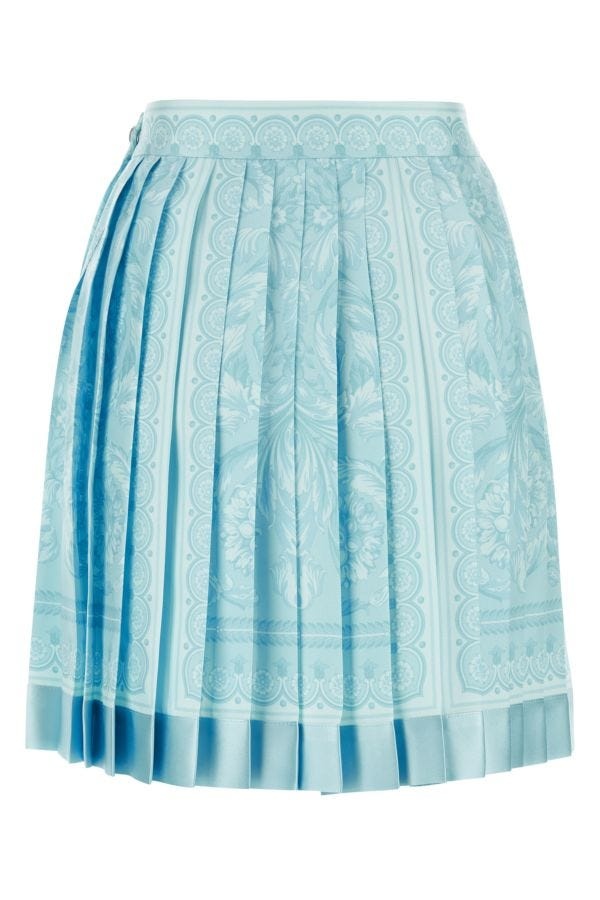 Printed silk mini skirt - 2