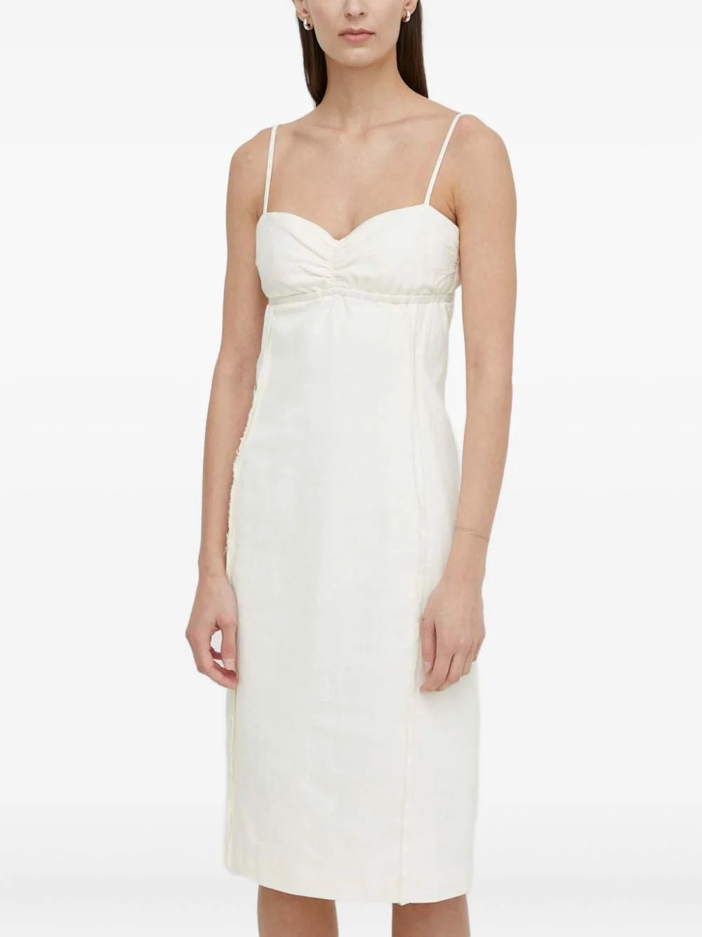 ruched-bust midi dress - 1