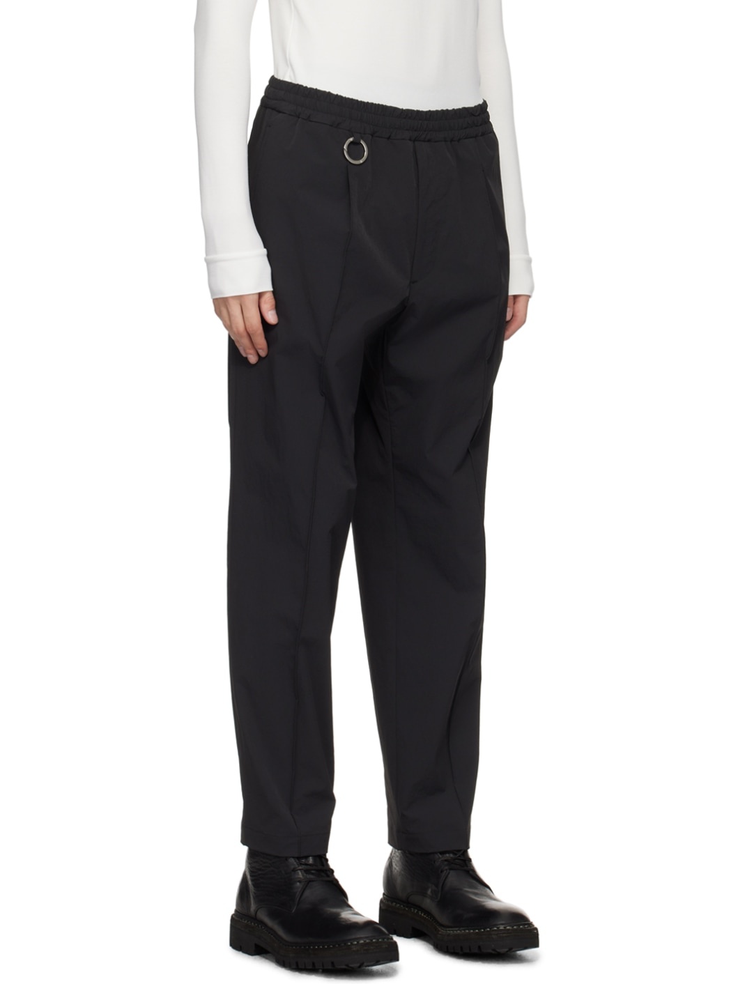 Black Pleated Lounge Pants - 2