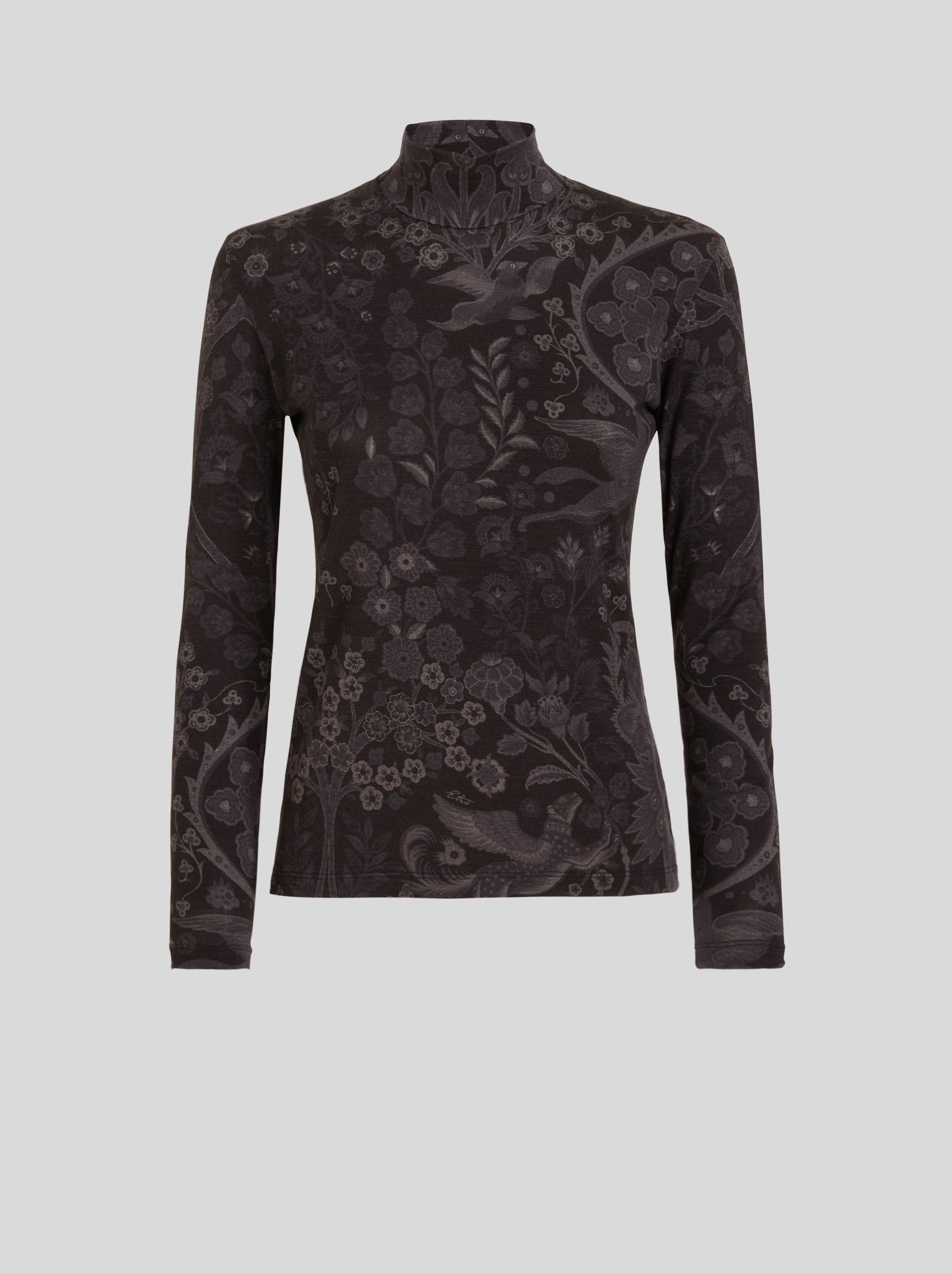 JERSEY JUMPER WITH ORNAMENTAL PRINT - 1