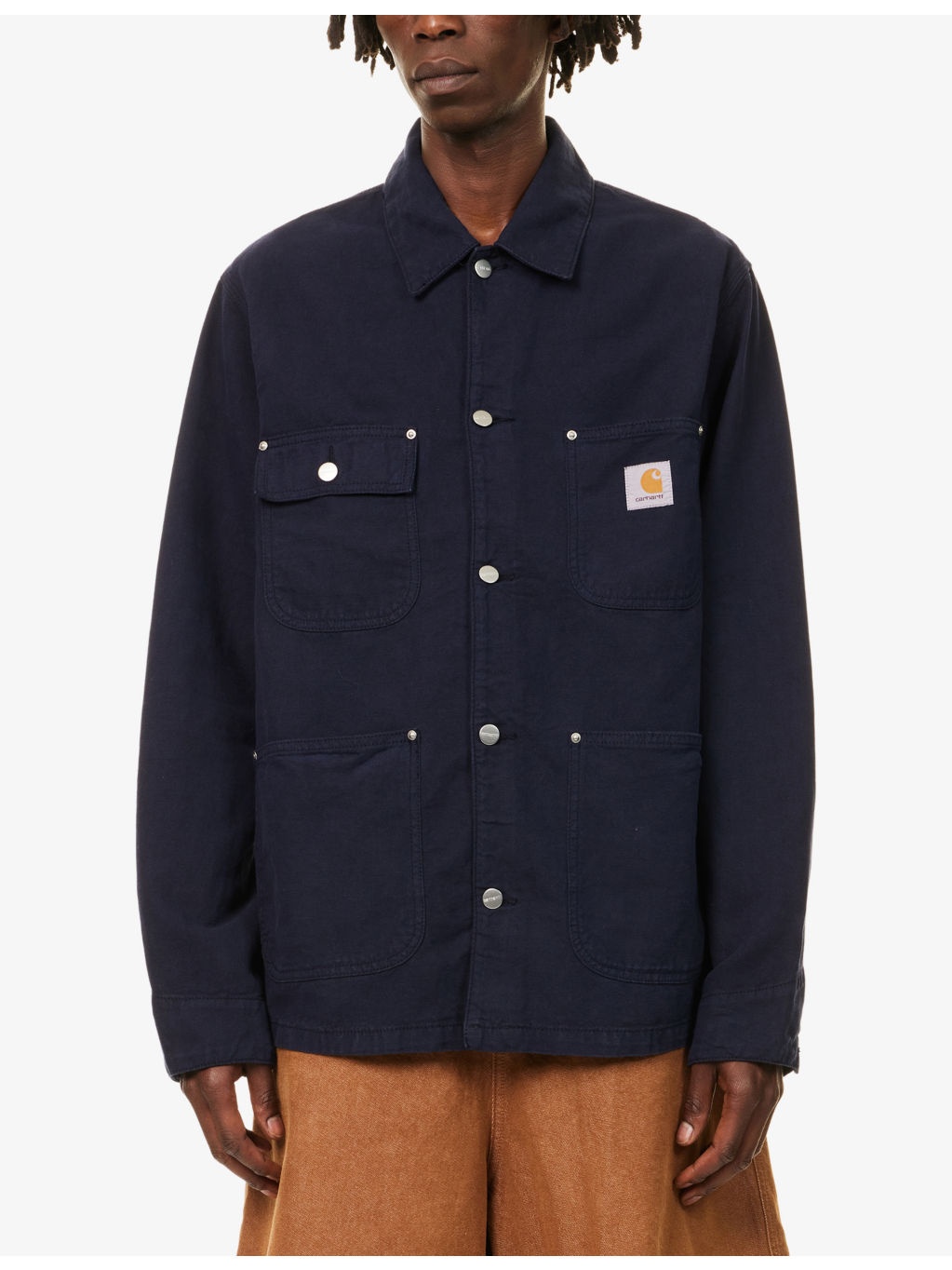 Walter Chore Patch-Pocket Linen-Cotton Blend Jacket - 3