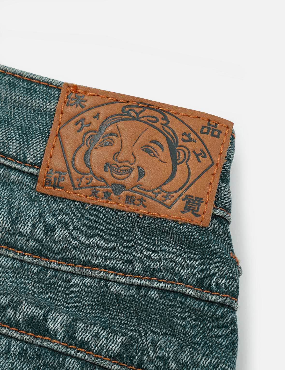 SEAGULL AND KAMON EMBOSSED SKINNY JEANS - 9