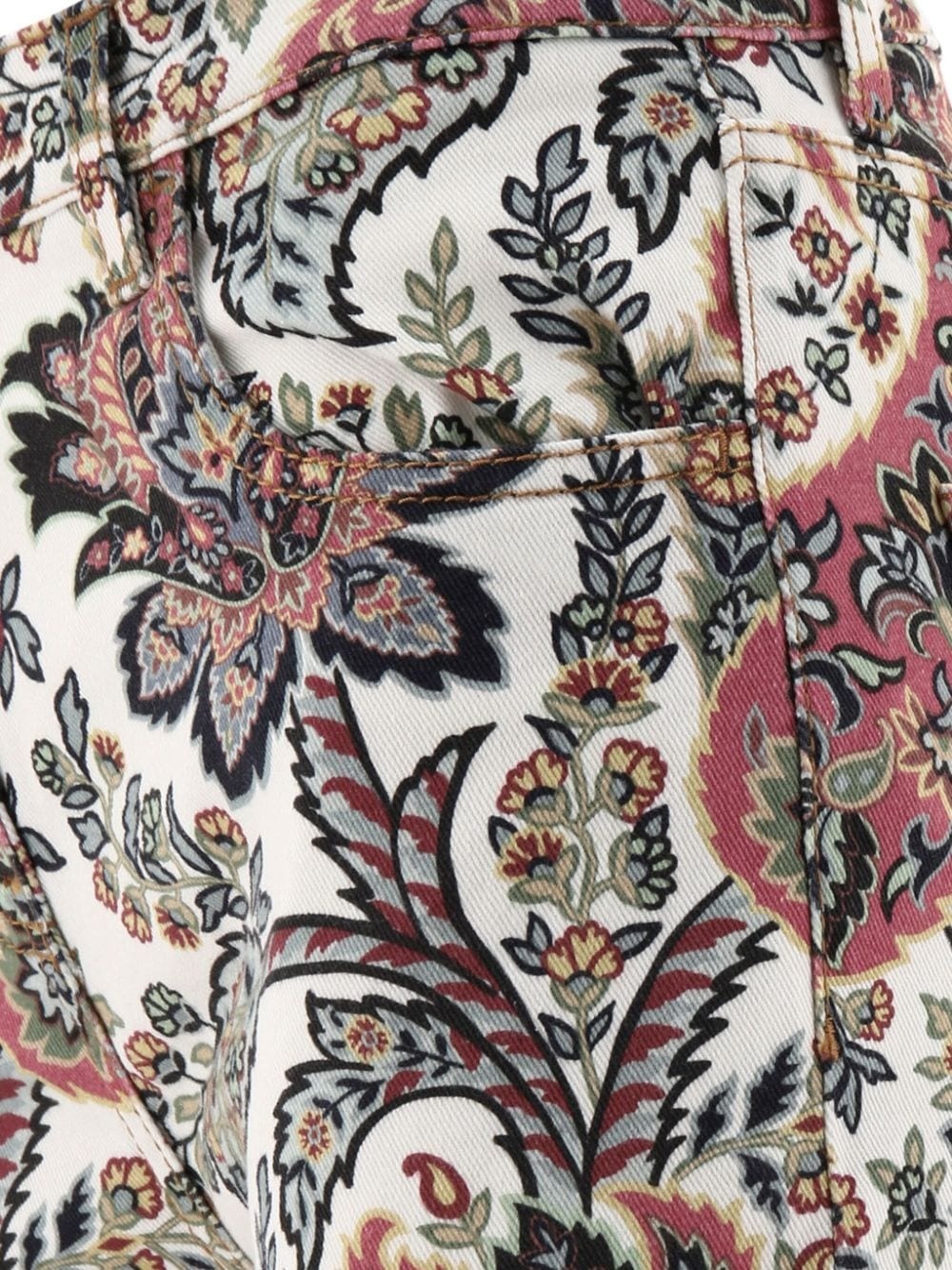 paisley-print straight-leg jeans - 4