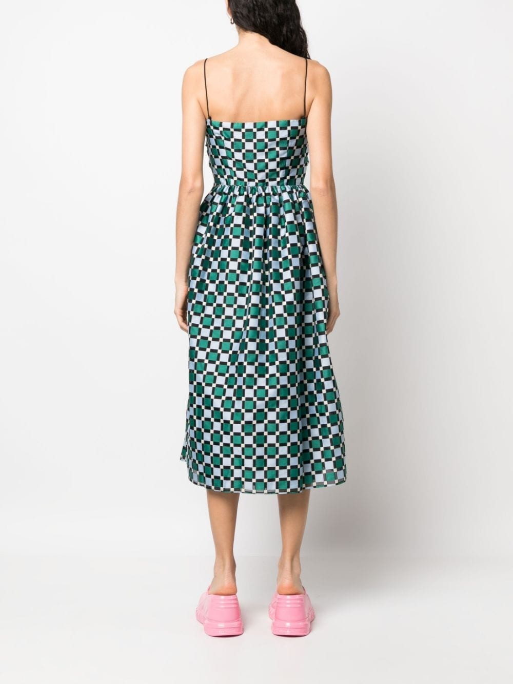 Arya check pattern midi dress - 4