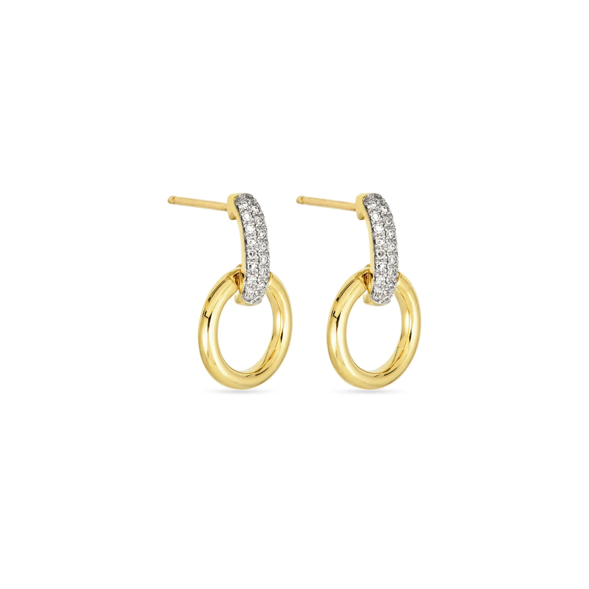 Diamond Horsebit Earrings - 1