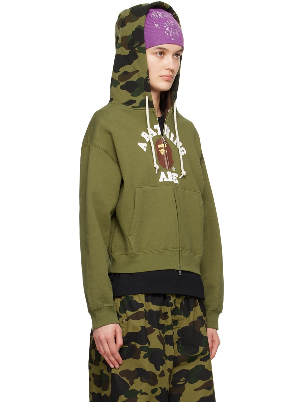 Khaki 1st Camo College Hoodie - 2