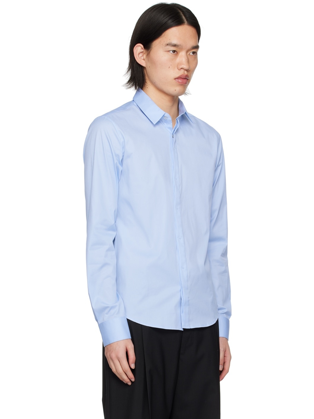 Blue Button Up Shirt - 2