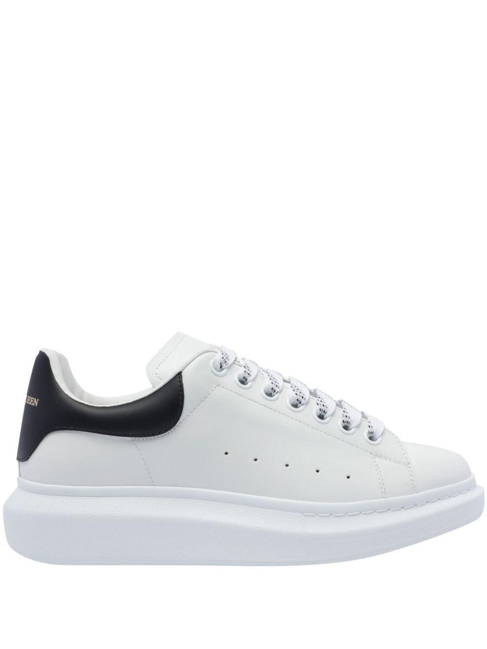 Oversized leather lace-up sneakers - 1