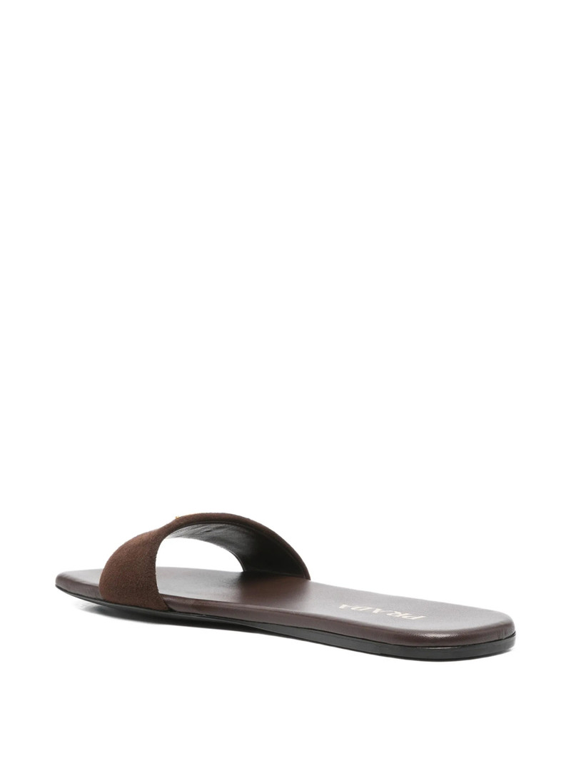 Prada Prada Logo-plaque Leather Slides outlook