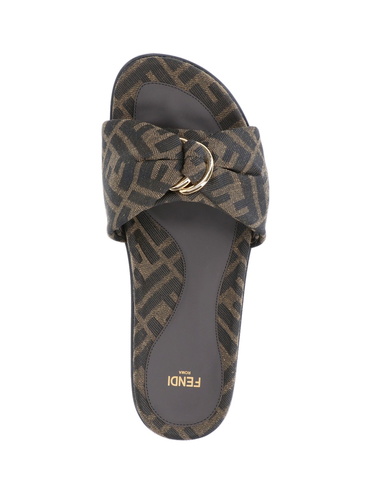 【FENDI】FEEL FLAT SANDALS Fendi Feel Sandals Fabric Brown | Fendi