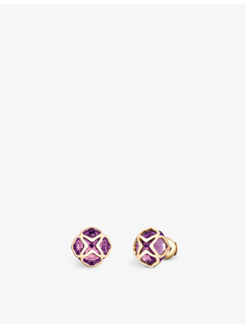 IMPERIALE 18ct rose-gold and amethyst earrings - 4