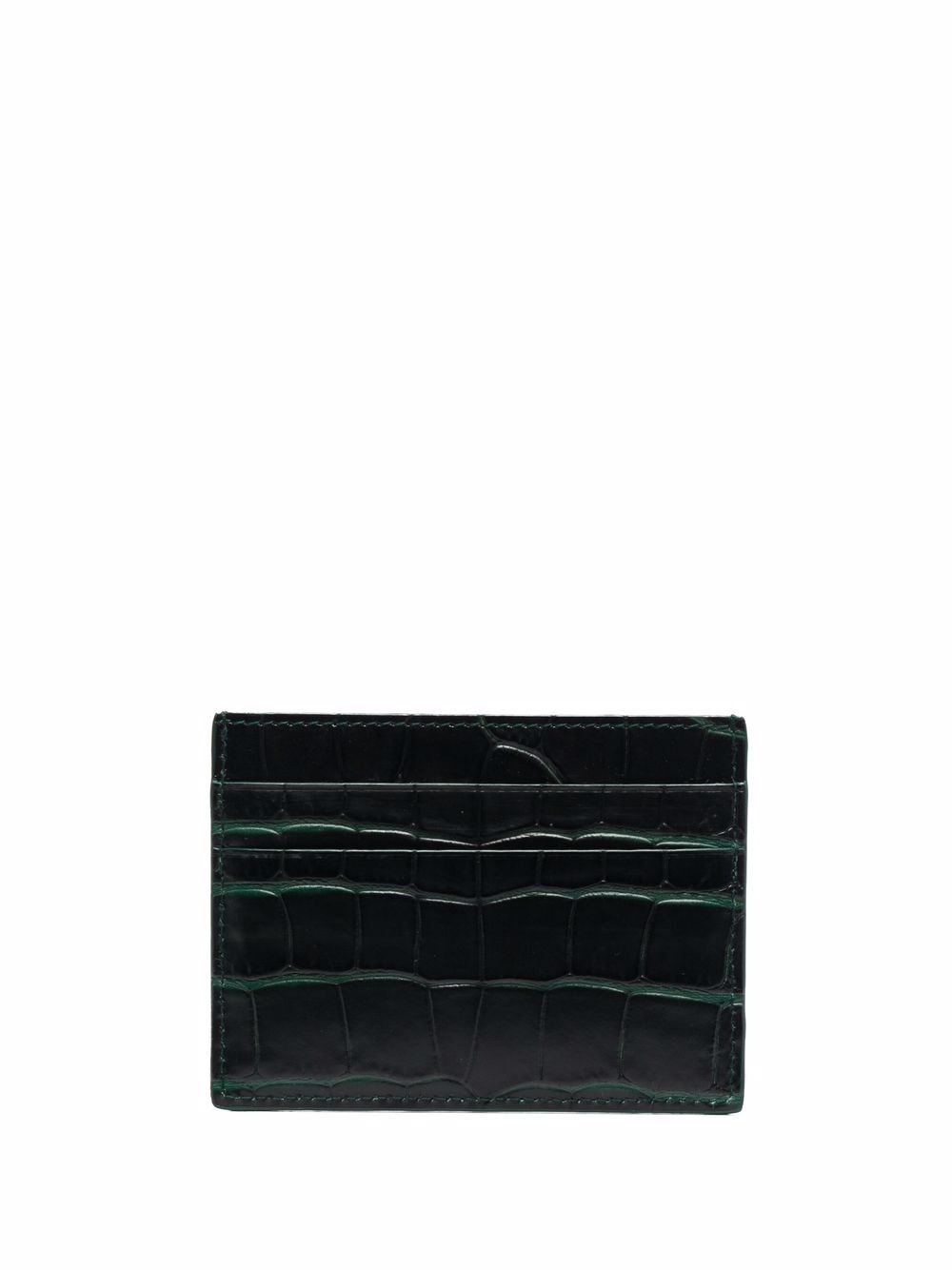 croc-effect leather cardholder - 2