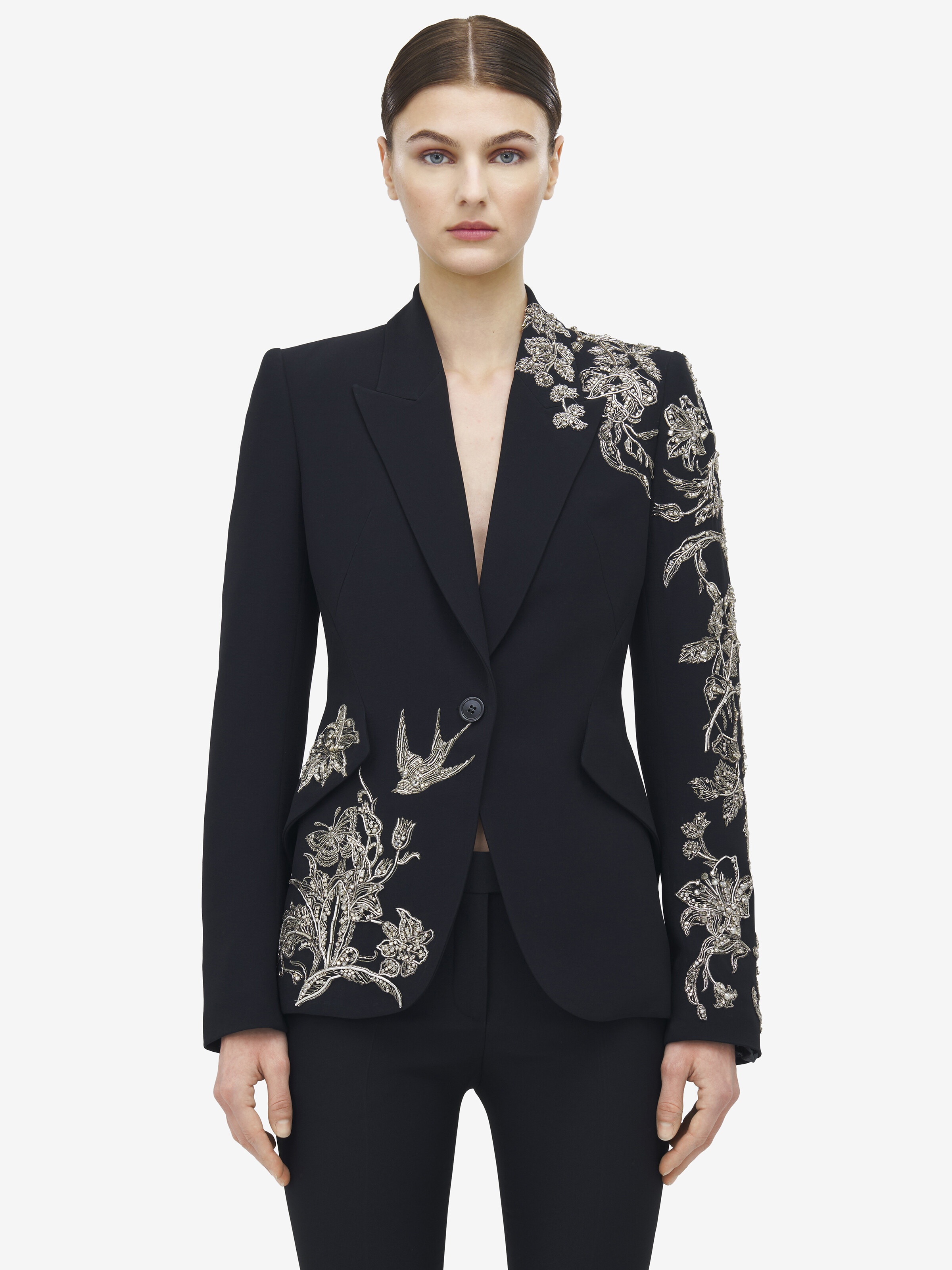 Silver Tattoo Embroidery Jacket - 2