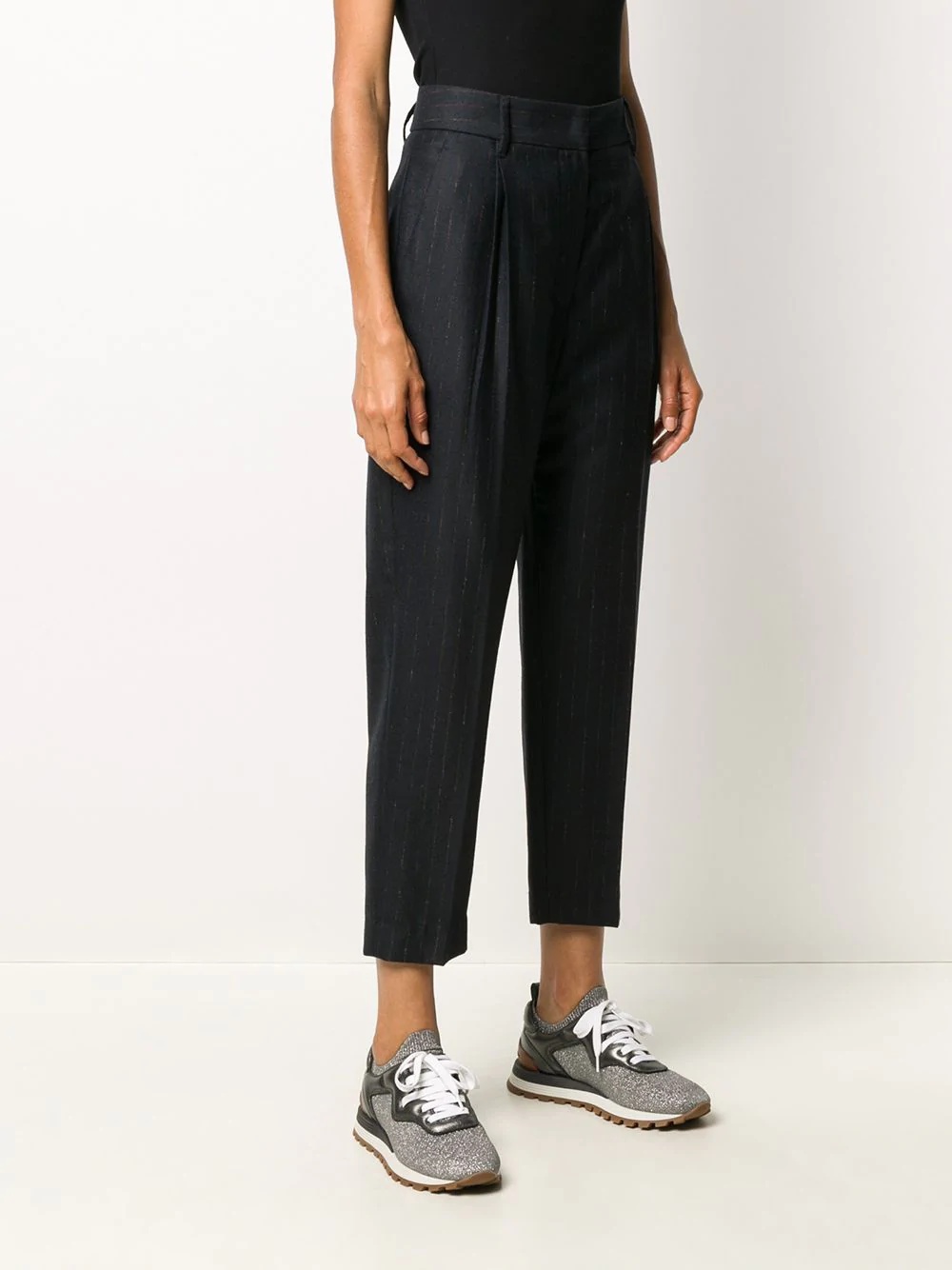 striped straight-leg trousers - 3