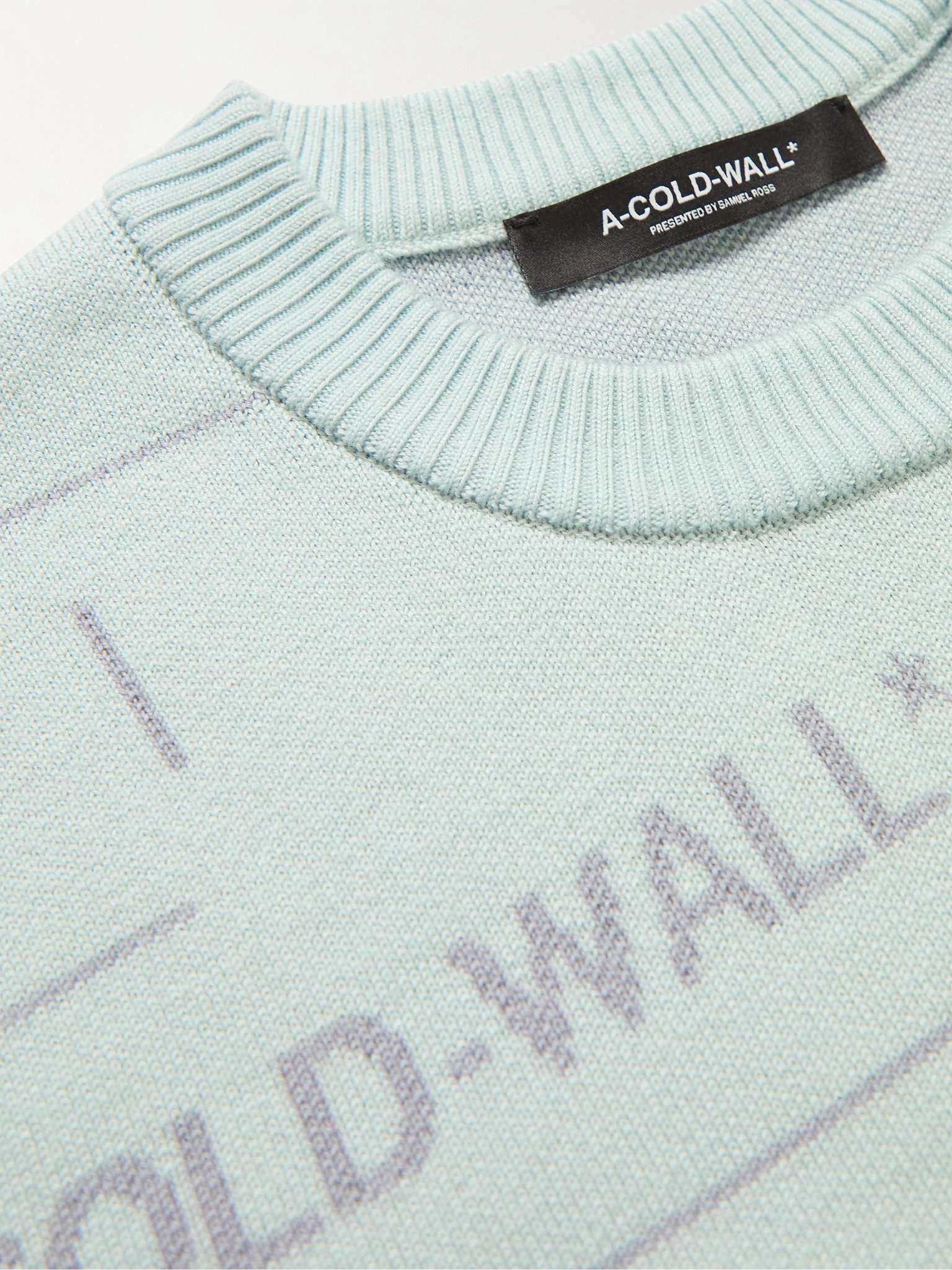 Logo-Jacquard Wool Sweater - 5