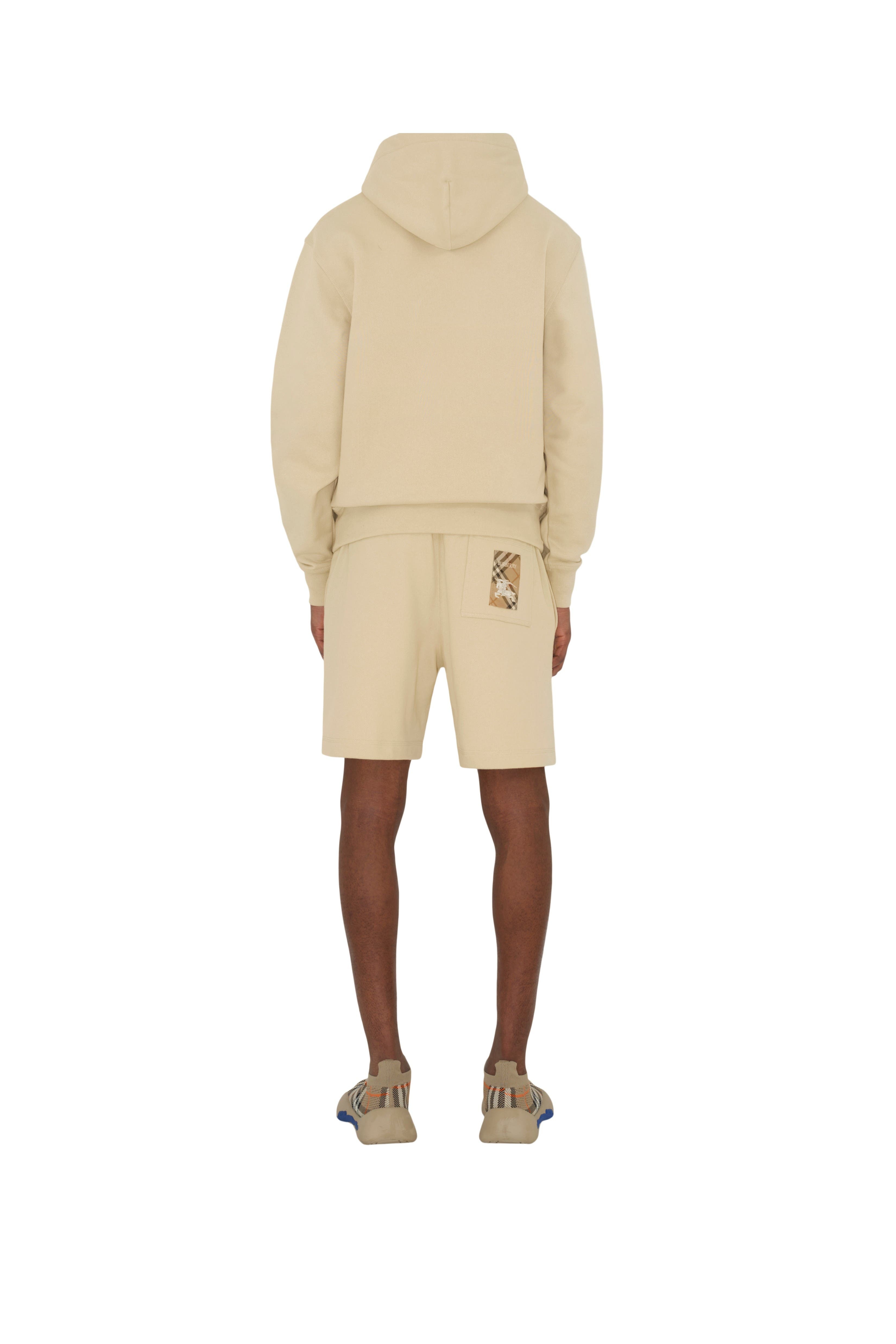 burberry Check Label Cotton Shorts in Nutmeg at Nordstrom - 5