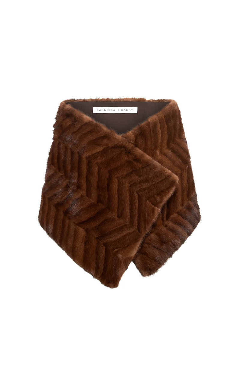 Nerina Scarf in Mahogany Recycled Mink Fur 3