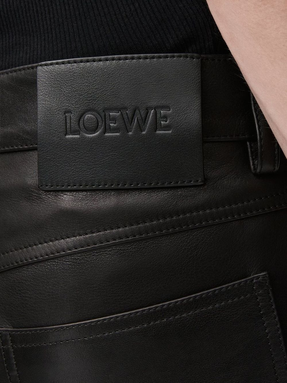 leather-panel trousers - 5